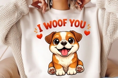I Woof You PNG, Cute Puppy Love PNG, Funny Dog Lover Product Image 3