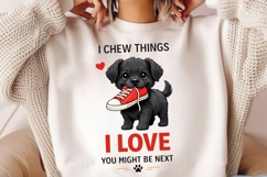 I Chew Things I Love PNG, Funny Naughty Puppy PNG Product Image 4