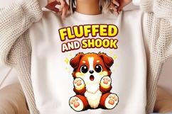 Fluffed And Shook PNG, Cute Shaking Puppy PNG, Funny Dog Product Image 5