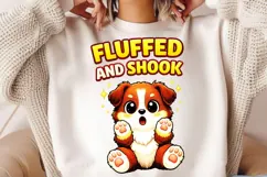 Fluffed And Shook PNG, Cute Shaking Puppy PNG, Funny Dog Product Image 5