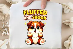 Fluffed And Shook PNG, Cute Shaking Puppy PNG, Funny Dog Product Image 4