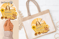 Golden Summer Vibes PNG Luxury Beach Bag Clipart Sublimation Product Image 10