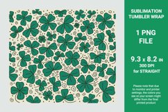 St patrick day sublimation tumbler, Shamrock tumbler design Product Image 5