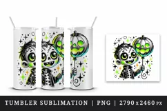 Halloween zombie tumbler mug wrap clipart sublimation design Product Image 3