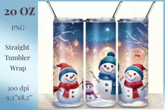 Sublimation tumbler wrap Christmas cute and funny snowmen. Christmas design tumbler wrap high resolution
