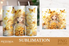 Tumbler Wrap png being used as a 20 oz sublimation tumbler