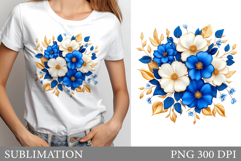 Flowers Sublimation. Flowers T-Shirt Sublimation Product Image 1