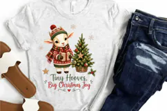 Cute Christmas Baby Goat PNG, Tiny Hooves Big Christmas Joy Product Image 5
