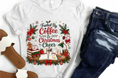 Fueled By Coffee And Christmas Cheer PNG, Teacher Christmas Product Image 5