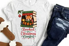 Christmas Red Panda PNG, Cozy Book Lover Christmas PNG, Read Product Image 2