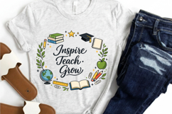 Inspire Teach Grow PNG, Teacher Appreciation Sublimation Des Product Image 4