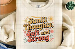 Sunlit Thoughts Soft and Strong Retro Typography PNG Design Product Image 3