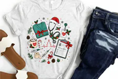 Christmas Nurse PNG Sublimation Design, Medical Holiday Product Image 2