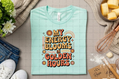 My Energy Blooms in Golden Hours Retro Sunset Typography PNG Product Image 3