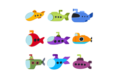 submarine set cartoon Product Image 1