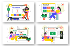 10 Online Subscription Streaming TV Illustration Product Image 2