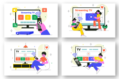 10 Online Subscription Streaming TV Illustration Product Image 3