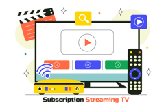 10 Online Subscription Streaming TV Illustration Product Image 4