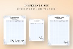 Subscription Tracker Printable Planner| A4 And A5 | US Product Image 2