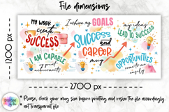 Success &amp; Career Affirmation Mug Wrap, Inspirational Mug Product Image 2