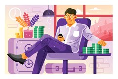 Successful Young Businessman in His Office Product Image 1