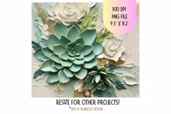 Succulent 3d Tumbler Wrap | 3d Sublimation Tumbler Plants