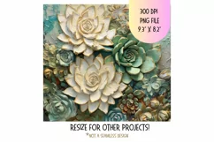 Succulent 3d Tumbler Wrap | 3d Sublimation Tumbler Plants