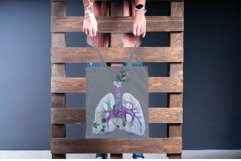 Succulent floral human anatomy lungs with heart graphic art. Product Image 8