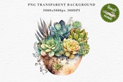 Succulent Flower Pot Floral Wreath Clipart PNG Scrapbooking Nursery Watercolor Transparent wedding invitation shirt designs sublimation printable digital bloom watercolor Succulent, flowers pot clipart, floral sublimation nursery, spring, wedding invitati
