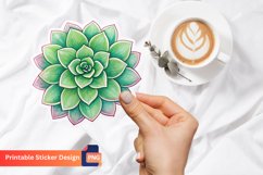 Succulent Flower Sticker, Botanical Sticker, Nature Sticker Product Image 1