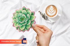 Succulent Flower Sticker, Botanical Succulent Sticker Product Image 1
