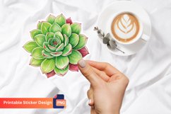 Succulent Flower Sticker, Botanical Sticker, Nature Sticker Product Image 1