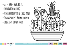 plant outline cactus clipart