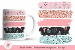 These are cute brush strokes with succulent illustrations in PNG format. They are perfect for shirt, mug and any sublimation printing. 