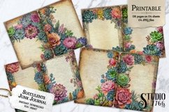 Succulents Junk Journal Pages Product Image 1