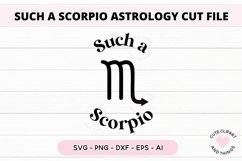 Such A Scorpio SVG Cut File