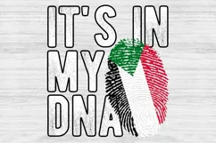 It's in my DNA Sudan Flag Fingerprint PNG Sublimation Product Image 1