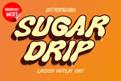 Sugar Drip | Dripping Groovy Webfont for Retro Fun Design Product Image 1