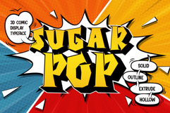 Sugar Pop - 3D Layered Comic Font Product Image 1