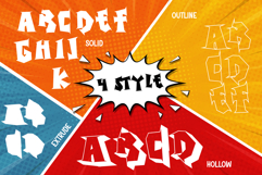 Sugar Pop | 3D Comic Layered Webfont for Fun Websites Product Image 2