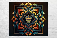 Sugar Scull PNG. Tumbler Sublimation. Day of The Dead. 20 oz Product Image 2
