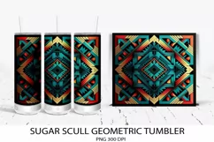 Geometric PNG. Tumbler Sublimation. 20 oz skinny tumbler. Product Image 1