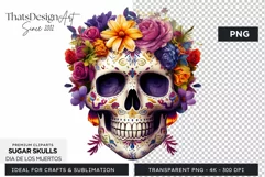 Sugar Skull Day of the Dead PNG Clipart Product Image 1