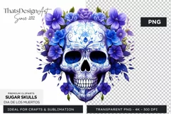 Sugar Skull Day of the Dead PNG Clipart Product Image 1