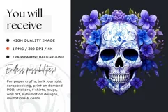 Sugar Skull Day of the Dead PNG Clipart Product Image 2