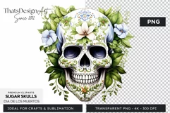 Sugar Skull Day of the Dead PNG Clipart Product Image 1