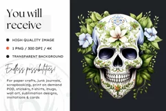 Sugar Skull Day of the Dead PNG Clipart Product Image 2