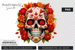 Sugar Skull Day of the Dead PNG Clipart Product Image 1