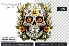 Sugar Skull Day of the Dead PNG Clipart Product Image 1