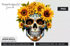 Sugar Skull Day of the Dead PNG Clipart Product Image 1